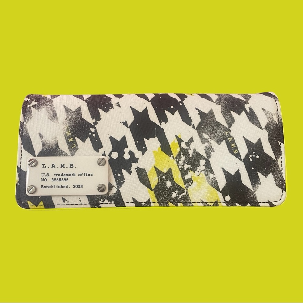 Vintage L.A.M.B. Black and Yellow Wallet